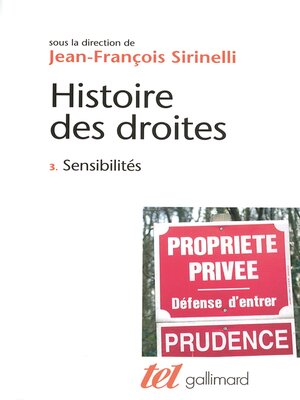 cover image of Histoire des droites en France (Tome 3)--Sensibilités